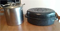 Granite ware roaster and stock pot