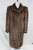 Used dyed Muskrat backs coat  Lg Retail $800.00