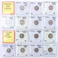 Coin 14 Mercury Dimes Variations or Errors