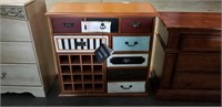Chest with Wine Holder - Brown