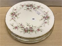 Paragon “victorian Rose” Set Of 4 Plates