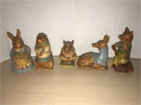 Tray Of 5 Animal Figures