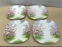 Royal Albert “blossom Time” 4 Dessert Plates