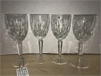 4 Waterford 6.5 Inch Crystal Wine Clarets Kildare