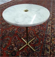 MARBLE/BRASS MARTINI TABLE