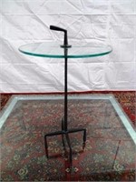 FORGED METAL/GLASS CIGARETTE STAND
