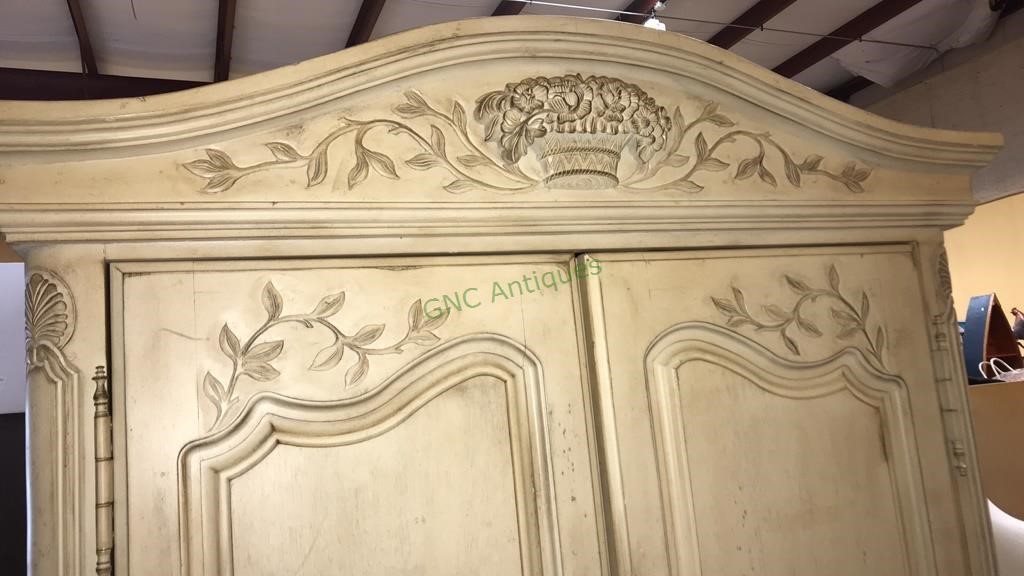 French Provincial Armoire With Two, French Provincial Armoire