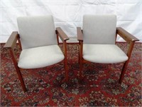 PAIR - JENS RISOM ARM CHAIRS