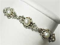 Sterling Silver Fresh Water Pearl Bracelet