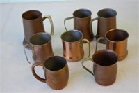 8 Copper Mugs