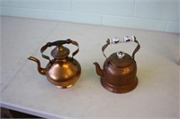 2 Copper Tea Kettles