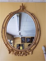 GOLD GUILD OVAL MIRROR