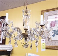 CRYSTAL AND GLASS CHANDELIER