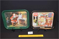 Group Lot of 2 Coca-Cola Trays - 1983 & 1990