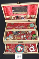Jewelry Box Lot - Full of Misc. Costume jewelry