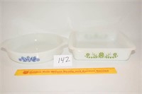 Group Lot of 2 Baking Dishes 1 Square dish marked
