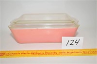 Pink Pyrex Refrigerator Dish w/Glass Lid No. 503