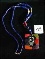 Necklace w/Hand Painted Pendant