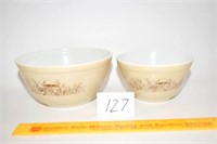 Lot of 2 Pyrex Forest Fancies Mixing Bowls - 401