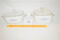 Group Lot of Corning ware Casseroles Both are 1