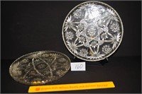 Group Lot of 2 Star of David Round Platters - 11"