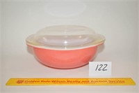 Pink Pyrex Round Casserole Glass Dish w/Lid No.