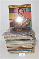 Large Group Lot of Records Johnny Cash, Merle