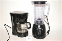 2 Pc. Lot - Small Coffee Maker & Blender