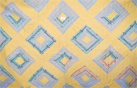 Vintage Hand Stitched Quilt 76" X 62" - Overall
