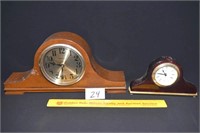 Pair of Battery operated mantle clocks one is