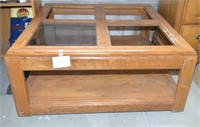 Wooden Coffee table measures 15.5 H x 36 L x 36