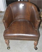 Executive Desk Chair - Leather/Vinyl 29 3/4" Tall