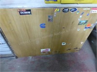 Metal cabinet with RC car parts