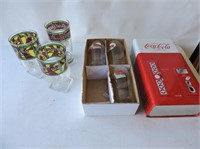 Coca-Cola Glasses & Metal Container