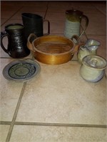 Lot of misc. pottery drinkware, mugs and vintage