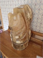 Carved wood bear