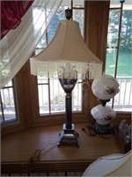 Large table lamp with metal base