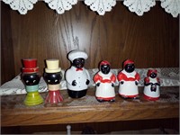 Vintage black Americana salt and pepper shakers