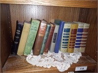 Contents on shelf vintage books Readers Digest