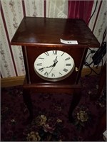 Small end table with clock