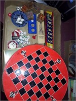 Vintage Chinese checker game and other