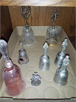 Collectible glass and pewter Bells
