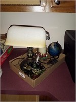 Small desk lamp lighted Globe lamp miscellaneous