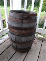 Antique wood keg