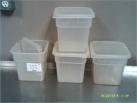 Lot of 4 -3 1/2qt Food Bucket with Lid
