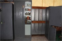 Storage Cabinet on right w/ Sliding Doors