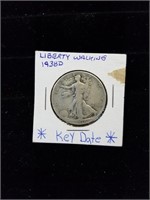 Key Date 1938-D Walking Liberty Half