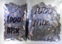 2000-MIXED DATE CIRC LINCOLN WHEAT CENTS