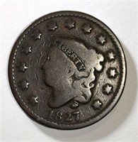 1827 LARGE CENT VG - BETTER DATE