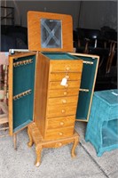 Flip Top Jewelry Chest- 8 Drawers
